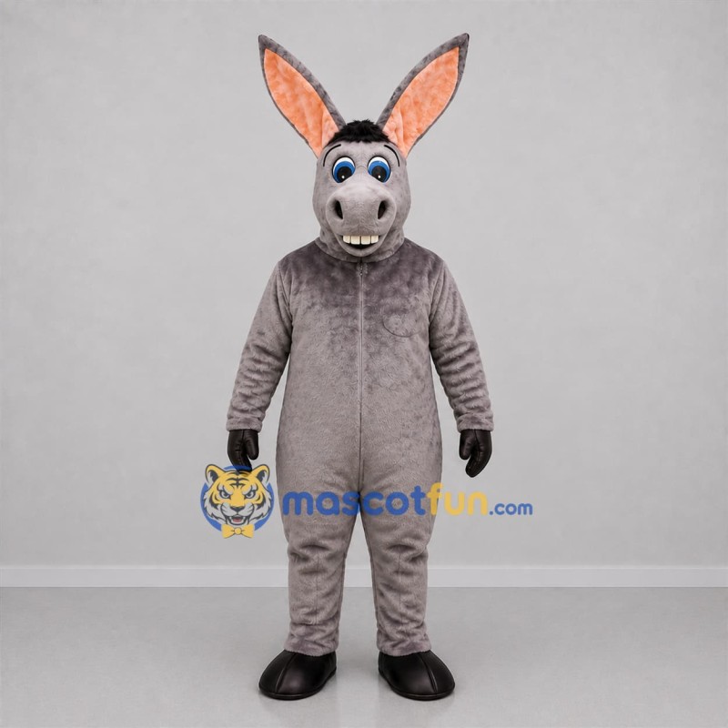 Custom Gray Donkey Mascot Costume Adult Full Body Suit for Farm Events