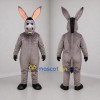 Custom Gray Donkey Mascot Costume Adult Full Body Suit for Farm Events