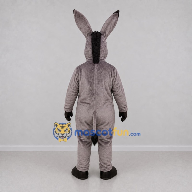 Custom Gray Donkey Mascot Costume Adult Full Body Suit for Farm Events
