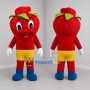Custom Red and Yellow Strawberry Mascot Costume Adult Full Body Suit for Food Festivals