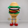 Custom Tan and Green Hamburger Mascot Costume Adult Full Body Suit for Restaurant Promotions