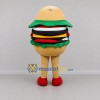 Custom Tan and Green Hamburger Mascot Costume Adult Full Body Suit for Restaurant Promotions