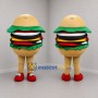 Custom Tan and Green Hamburger Mascot Costume Adult Full Body Suit for Restaurant Promotions
