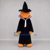Custom Orange and Black Pumpkin Witch Mascot Costume Adult Full Body Suit for Halloween Events