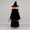 Custom Orange and Black Pumpkin Witch Mascot Costume Adult Full Body Suit for Halloween Events