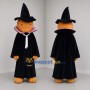 Custom Orange and Black Pumpkin Witch Mascot Costume Adult Full Body Suit for Halloween Events