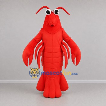 Custom Red Lobster Mascot Costume Adult Full Body Suit for Seafood Festivals