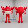 Custom Red and White Crab Mascot Costume Adult Full Body Suit for Seafood Festivals