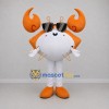 Custom Orange and White Crab Mascot Costume Adult Full Body Suit for Beach Events