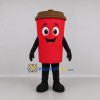 Custom Red and Brown Coffee Cup Mascot Costume Adult Full Body Suit for Cafe Promotions