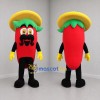 Custom Red and Yellow Chili Pepper Mascot Costume Adult Full Body Suit for Food Festivals