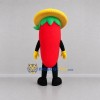 Custom Red and Yellow Chili Pepper Mascot Costume Adult Full Body Suit for Food Festivals