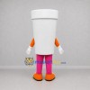 Custom White and Pink Cup Mascot Costume Adult Full Body Suit for Food Festivals