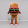 Custom Brown and Green Hamburger Mascot Costume Adult Full Body Suit for Restaurant Promotions
