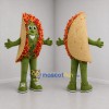 Custom Tan and Green Taco Mascot Costume Adult Full Body Suit for Food Festivals