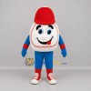 Custom White and Red Baseball Mascot Costume Adult Full Body Suit for Baseball Games