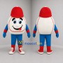 Custom White and Red Baseball Mascot Costume Adult Full Body Suit for Baseball Games