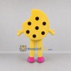 Custom Yellow and Brown Chocolate Chip Cookie Mascot Costume Adult Full Body Suit for Bakery Promotions