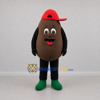 Custom Brown and Red Food Character Mascot Costume Adult Full Body Suit for Food Festivals