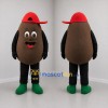 Custom Brown and Red Food Character Mascot Costume Adult Full Body Suit for Food Festivals