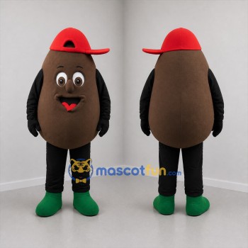 Custom Brown and Red Food Character Mascot Costume Adult Full Body Suit for Food Festivals