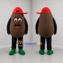 Custom Brown and Red Food Character Mascot Costume Adult Full Body Suit for Food Festivals