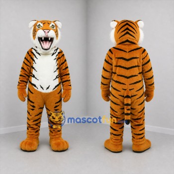 Custom Orange and Black Tiger Mascot Costume Adult Full Body Suit for Sports Events
