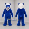 Custom Blue and White Feline Mascot Costume Adult Full Body Suit for Sports Events