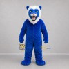 Custom Blue and White Feline Mascot Costume Adult Full Body Suit for Sports Events