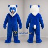 Custom Blue and White Feline Mascot Costume Adult Full Body Suit for Sports Events