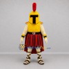 Custom Gold and Red Spartan Warrior Mascot Costume Adult Full Body Suit for Sports Events