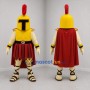 Custom Gold and Red Spartan Warrior Mascot Costume Adult Full Body Suit for Sports Events