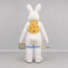 Custom White and Pink Easter Bunny Mascot Costume Adult Full Body Suit for Easter Events
