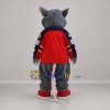 Custom Gray and Red Rat Mascot Costume Adult Full Body Suit for Sports Events