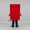 Custom Red and Gray Washing Machine Mascot Costume Adult Full Body Suit for Appliance Promotions