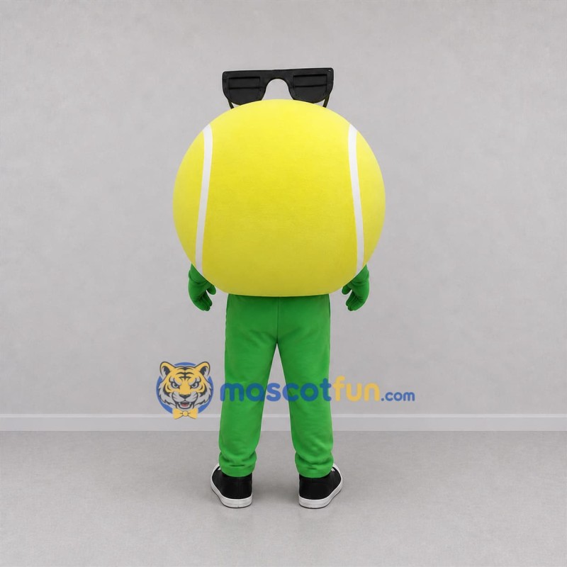 Custom Yellow and Green Tennis Ball Mascot Costume Adult Full Body Suit for Tennis Events