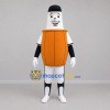 Custom Orange and White Drum Character Mascot Costume Adult Full Body Suit for Music Events