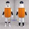 Custom Orange and White Drum Character Mascot Costume Adult Full Body Suit for Music Events