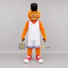 Custom Orange and White Basketball Player Mascot Costume Adult Full Body Suit for Basketball Games