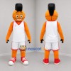 Custom Orange and White Basketball Player Mascot Costume Adult Full Body Suit for Basketball Games