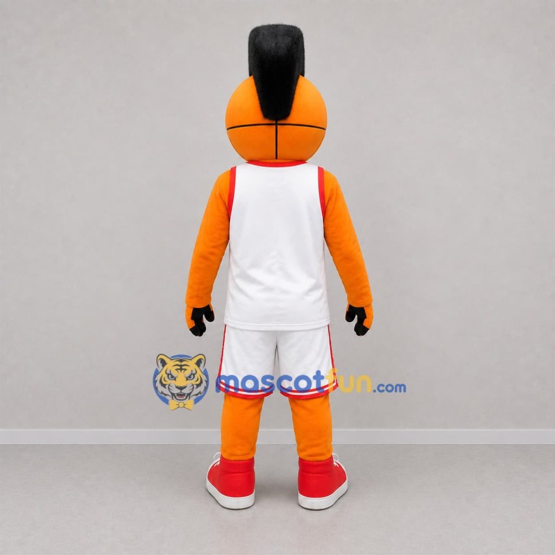 Custom Orange and White Basketball Player Mascot Costume Adult Full Body Suit for Basketball Games