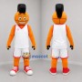 Custom Orange and White Basketball Player Mascot Costume Adult Full Body Suit for Basketball Games