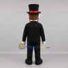 Custom Black and Red Top Hat Gentleman Mascot Costume Adult Full Body Suit for Theater Events