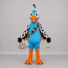 Custom Blue and Green Peacock Mascot Costume Adult Full Body Suit for Zoo Events