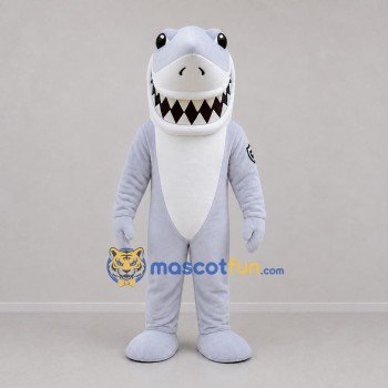 Custom Gray and White Shark Mascot Costume Adult Full Body Suit for Ocean Events