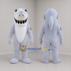 Custom Gray and White Shark Mascot Costume Adult Full Body Suit for Ocean Events