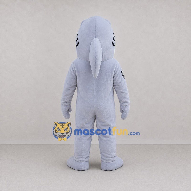 Custom Gray and White Shark Mascot Costume Adult Full Body Suit for Ocean Events