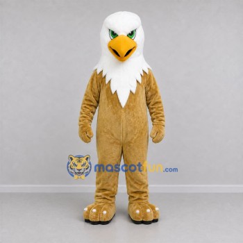 Custom Brown and White Eagle Mascot Costume Adult Full Body Suit for Sports Events