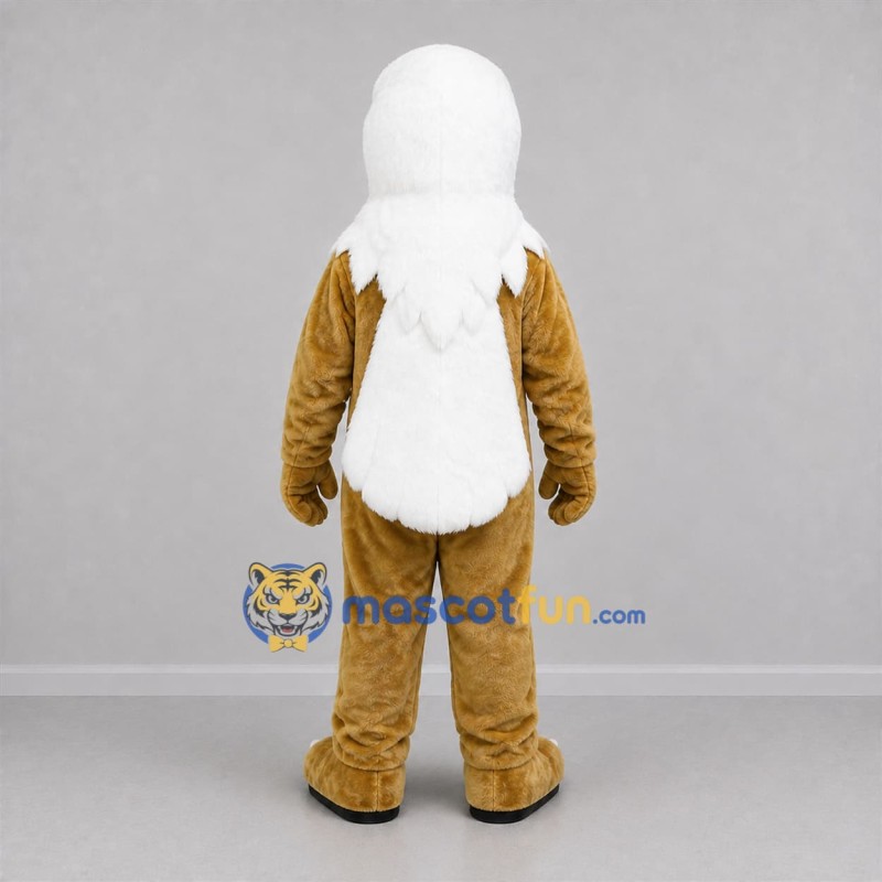 Custom Brown and White Eagle Mascot Costume Adult Full Body Suit for Sports Events