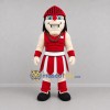 Custom Red and White Warrior Mascot Costume Adult Full Body Suit for Sports Events
